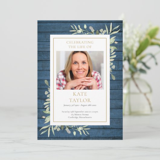 Rustikales Grünbeerdigungsprogramm Programm (Stehend Vorderseite)