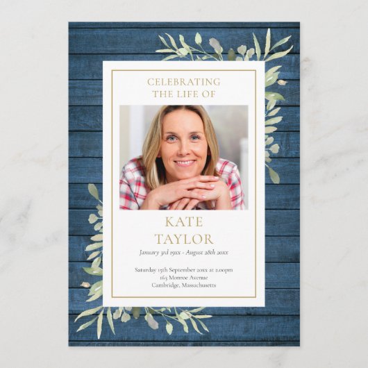 Rustikales Grünbeerdigungsprogramm Programm (Vorderseite)