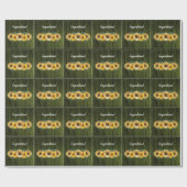 Rustikales Grünblütenpapier Geschenkpapier (Flach)