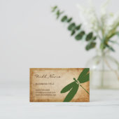 Rustikales Gründrachenpapier Visitenkarte (Stehend Vorderseite)