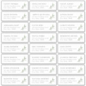 Rustikales Grüne Hochzeitsgast-Label Aufkleber (Vorderseite)