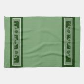 Rustikales grünes Bär pinecone Geschirrtuch (Horizontal)