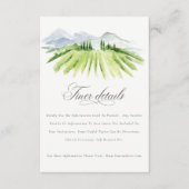 Rustikales grünes Blaues Weingut Weinberg Details Begleitkarte (Vorderseite)