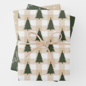 Rustikales grünes Buon Natale Ferienhaus Geschenkpapier Set (Beispiel)