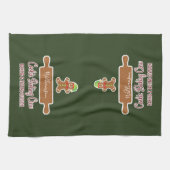 Rustikales Grünes Familienurlaub Mit Monogramm Bac Geschirrtuch (Horizontal)