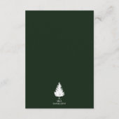 Rustikales grünes Foto für Hochzeiten Begleitkarte (Rückseite)