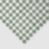Rustikales grünes Gingham-Tissue-Papier Seidenpapier (Ausschnitt)