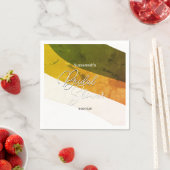 Rustikales Grünes Gold Creme Horizontal Streams Serviette (Beispiel)