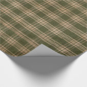 Rustikales Grünes Land, Kariert Geschenkpapier (Ecke)