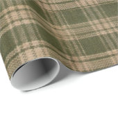 Rustikales Grünes Land, Kariert Geschenkpapier (Rolleneckpunkt)