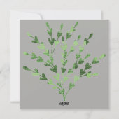 Rustikales grünes Leaf Foto Frohe Weihnachten (Rückseite)