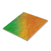 Rustikales grünes Orange Fliese (Seite)