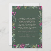 Rustikales grünes Rosa Blatt 1 Foto Weihnachten (Rückseite)