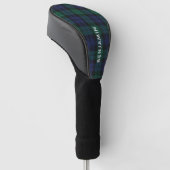 Rustikales Grünes Tartan Plaid Custom Klassisch Golf Headcover (angewinkelt)