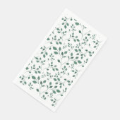 Rustikales, grünes Watercolor-Folientmuster Serviette (Ecke)