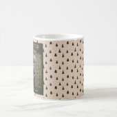 Rustikales Grünes Weihnachtsbaum Individuelle Name Kaffeetasse (Mittel)