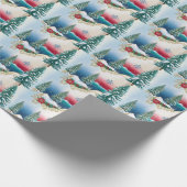 Rustikales grünes Weihnachtsbaumwrapping-Papier Geschenkpapier (Ecke)