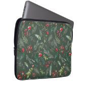 Rustikales Grünes Weihnachtsblatt Botanisches Must Laptopschutzhülle (Vorne Rechts)