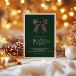 Rustikales Grünes Weihnachtsfest Party Einladen Ro Feiertagskarte