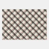 Rustikales grünes Weihnachtswaschpapier Kariert Geschenkpapier Set (Vorderseite 2)