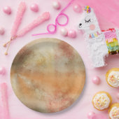 Rustikales Grunge Abstract Design in Herbstfarben Pappteller (Party)