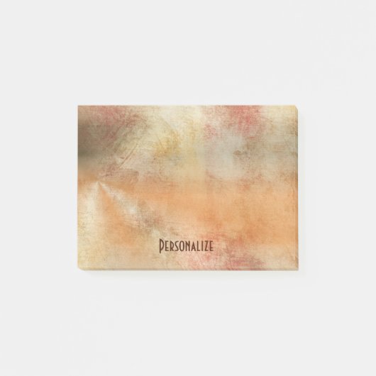 Rustikales Grunge Abstract Design in Herbstfarben Post-it Klebezettel (Vorderseite)