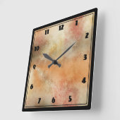 Rustikales Grunge Abstract Design in Herbstfarben Quadratische Wanduhr (Winkel)