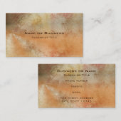 Rustikales Grunge Abstract Design in Herbstfarben Visitenkarte (Vorne/Hinten)
