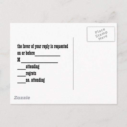 Rustikales Grunge Motorybiker Wedding rsvp Einladungspostkarte (Rückseite)