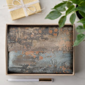 Rustikales Grunge Red Poppe Abstrakte Blumendekoup Seidenpapier (Geschenk)