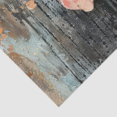 Rustikales Grunge Red Poppe Abstrakte Blumendekoup Seidenpapier (Detail)