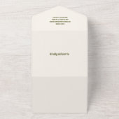 Rustikales Grünholz Fern Baby Dusche All In One Einladung (Außenbereich)