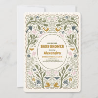 Rustikales Grünholz Fern Baby Dusche