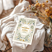 Rustikales Grünholz Fern Baby Dusche Einladung