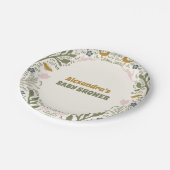 Rustikales Grünholz Fern Baby Dusche Pappteller (Schrägansicht)