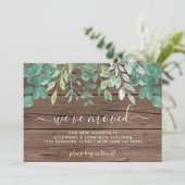 Rustikales Grünholz Wir haben die Ankündigung vers (Stehend Vorderseite)