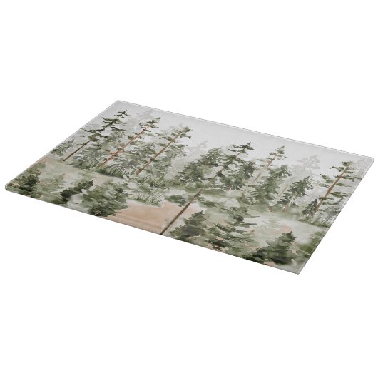 Rustikales Grünholzbrett Schneidebrett (Ecke)