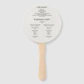 Rustikales Grünpflanzen botanisches Hochzeitsprogr Fächer (Rückseite)