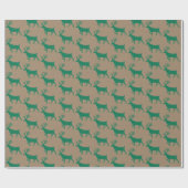 Rustikales Grünstagepapier Geschenkpapier (Flach)