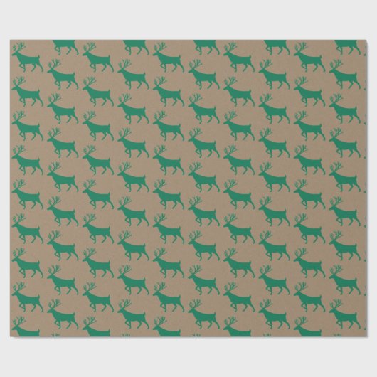 Rustikales Grünstagepapier Geschenkpapier (Flach)