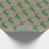 Rustikales Grünstagepapier Geschenkpapier (Ecke)