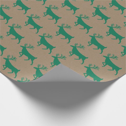 Rustikales Grünstagepapier Geschenkpapier (Ecke)