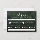 Rustikales Grünwald-Foto RSVP Karte (Vorderseite)