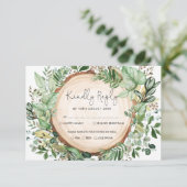Rustikales Grünwald Hochzeit RSVP Karte (Stehend Vorderseite)