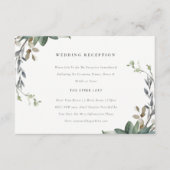 Rustikales Grünwaldfeuer-Hochzeitsempfang Begleitkarte (Vorderseite)