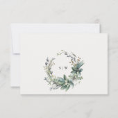 Rustikales Grünwaldfeuer-Hochzeitsempfang RSVP Karte (Rückseite)