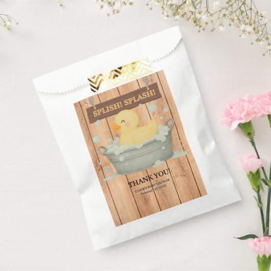 Rustikales Gummi Ducky Bubbles Baby Dusche Geschenktütchen (Versiegelt)
