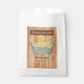 Rustikales Gummi Ducky Bubbles Baby Dusche Geschenktütchen (Vorderseite)