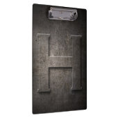 Rustikales H Monogramm-Klemmbrett des Metall Klemmbrett (Rechts)