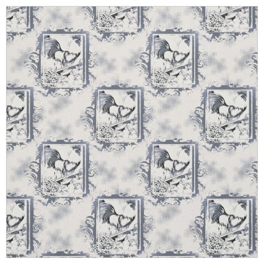 Rustikales Hahn-Baumwollgewebe Stoff (Muster)